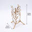 Vase en métal doré antique avec insert en verre | Centre de table fleur et bougie ouragan, 2 tailles-1221421197