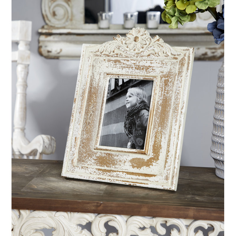 Phaneuf White Embossed Picture Frame