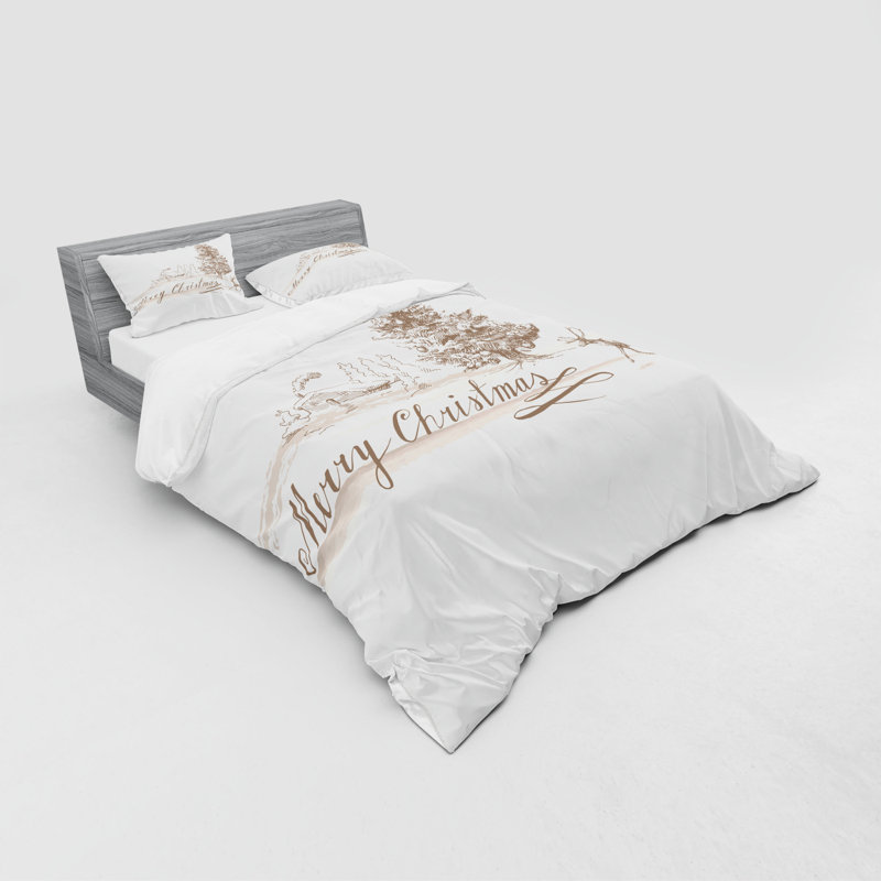 Ensemble de housse de couette en microfibre brune, Housse de couette grand + 3 pièces supplémentair