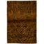Hand Knotted Area Rug in Camel And Black