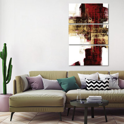 «Kinetic Gold On Red I On Canvas» par Alex Wise