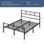 Metal Bed Frame with Headboard/Under-Bed Storage-860186718-884835027