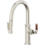Pull-Down Kitchen Faucet With Squeeze Sprayer - Low Arc Spout
