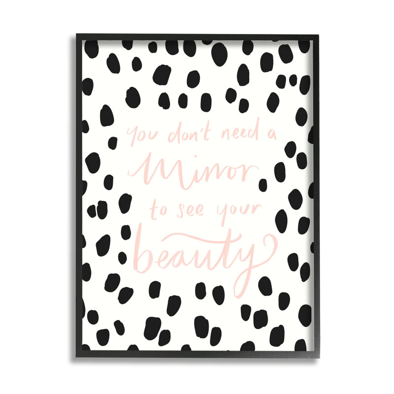 " Don't Need A Mirror ", 14" H x 11" W, Midnight Black Framed Giclee