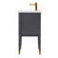 Ensemble de meuble-lavabo simple autoportant 24 po avec plateau en céramique Deon-50291757-133135412