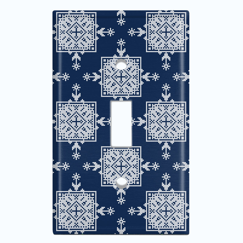 Patterned 1 - Gang Toggle Light Switch Standard Wall Plate