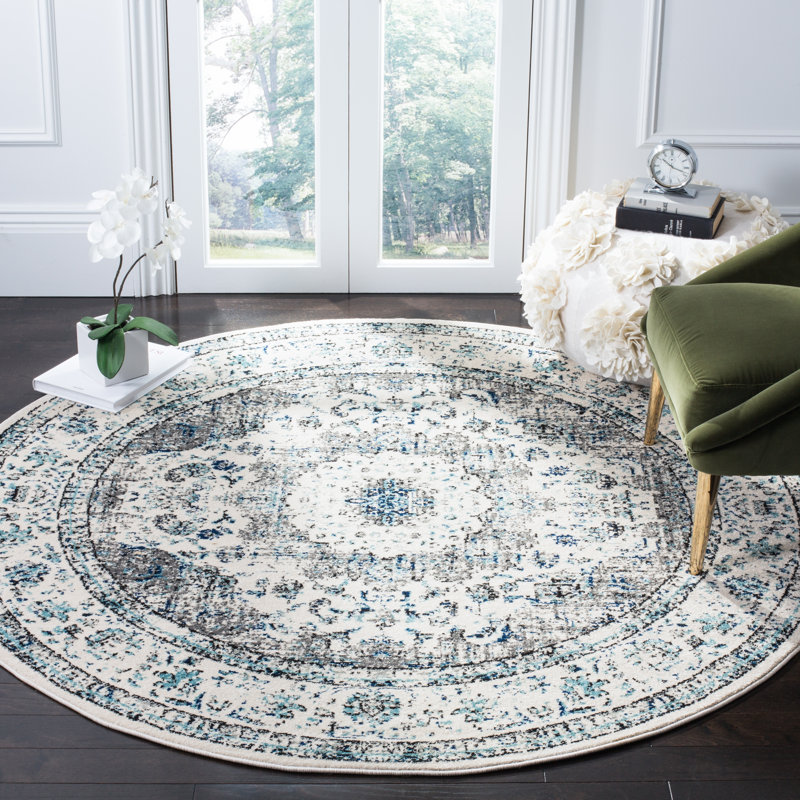 Tynemouth Oriental Area Rug, Round 201 cm