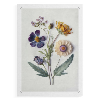 Pressed Flower Memories I - Impression sur toile seulement - NON-CADRE