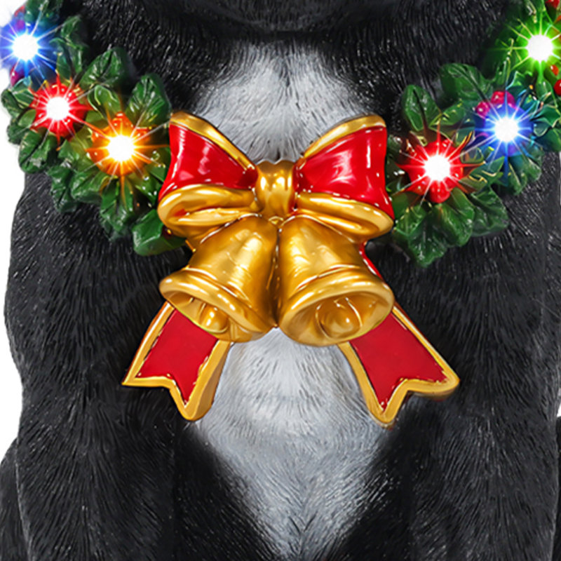 Christmas LED Lights Figurine, Black