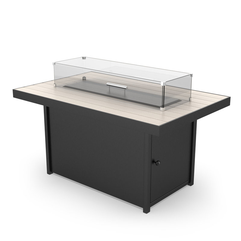 Aluminum Propane Gas Fire Pit Table, Seashell