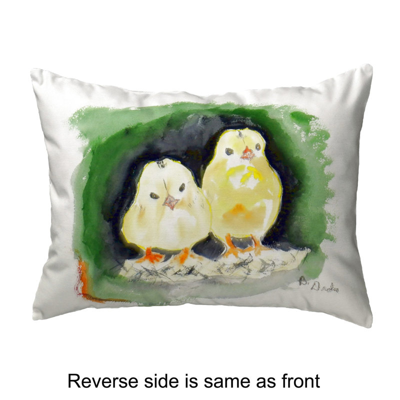 Outdoor Reversible Throw Pillow, 11" H x 14" W x 5" D