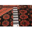 Tapis noir Baluch unique fait à la main 3 pi 1 po x 6 pi 10 po One Of Kind
