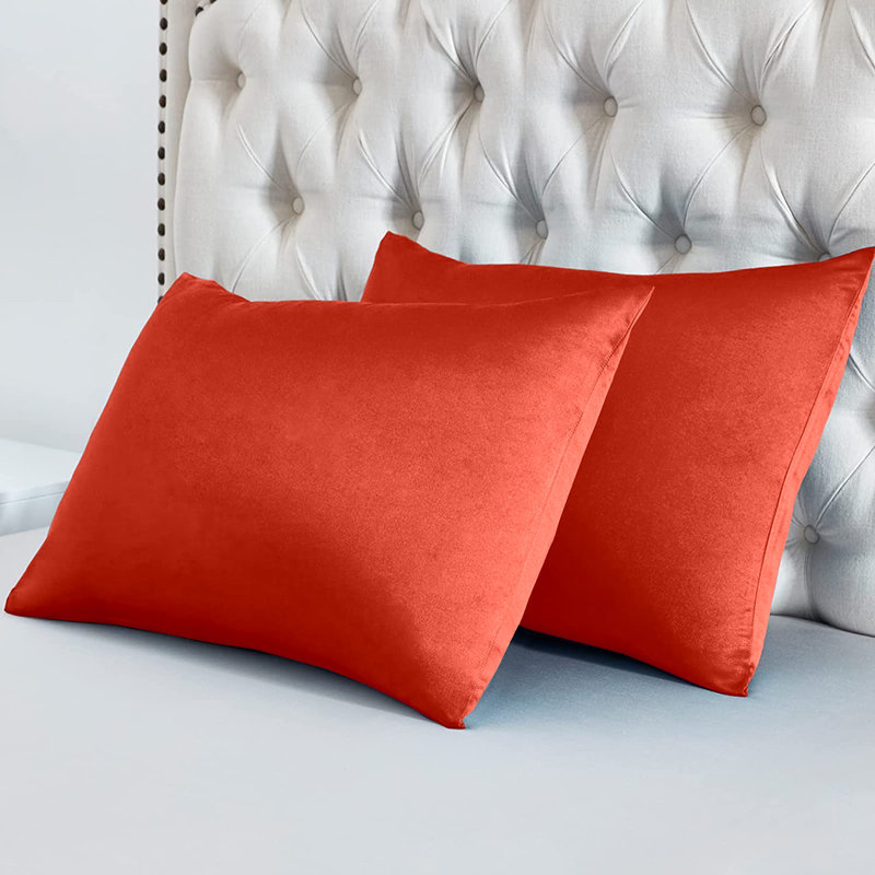Aieshia 100% Satin Envelope Pillow Case, Red