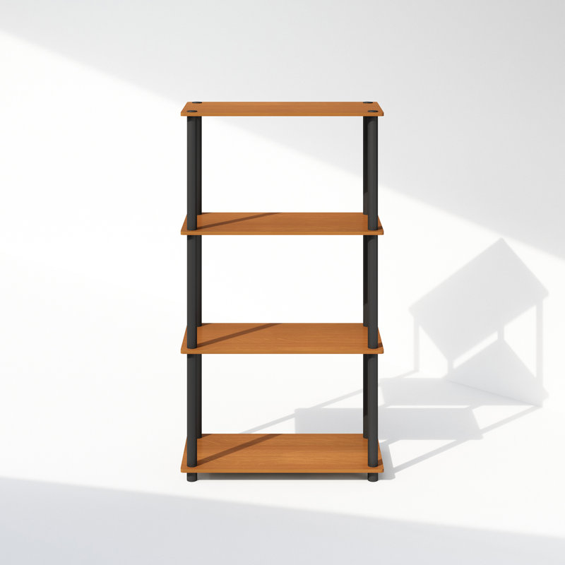 Creekside Plastic Etagere Bookcase, Brown, (4 Shelves) 43.3" H x 23.6" W x 11.6" D