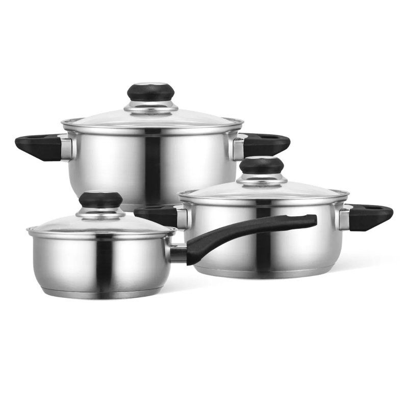 6 - Piece Stainless Steel Cookware Set