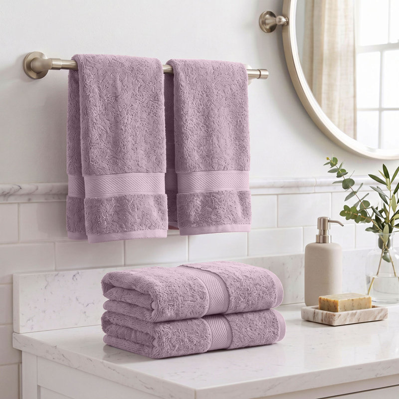 Coton luxueux et hautement absorbant Renata, Mauve