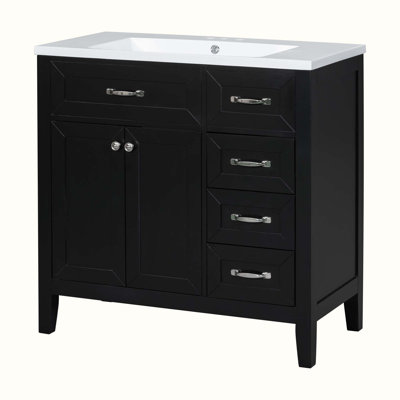 Ensemble de meuble-lavabo simple 35,98 po avec dessus Pyle
