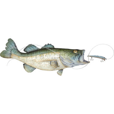 Highland Dunes Bass Fish with Lure Wall Décor
