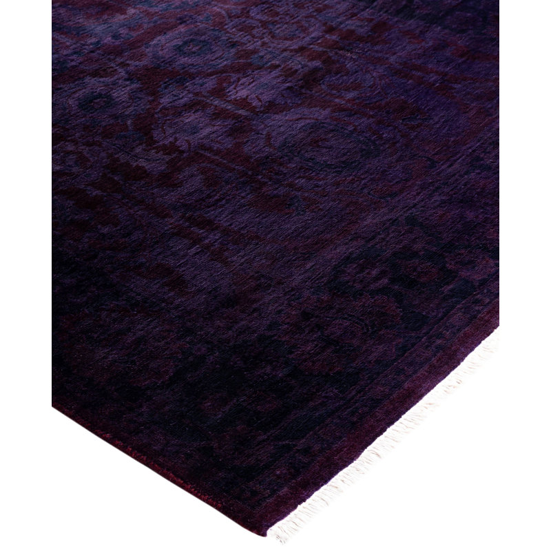 Overdyed One-of-a-Kind 3' 2" X 5' 3" Hand Knotted Area Rug