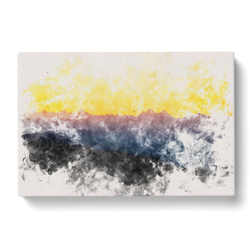 Mount Seymour In Canada Watercolour - Wrapped Canvas Print, 50cm H x 76cm W x 3cm D