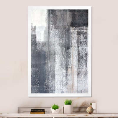 Le gris rencontre le blanc - art moderne et contemporain sur toile