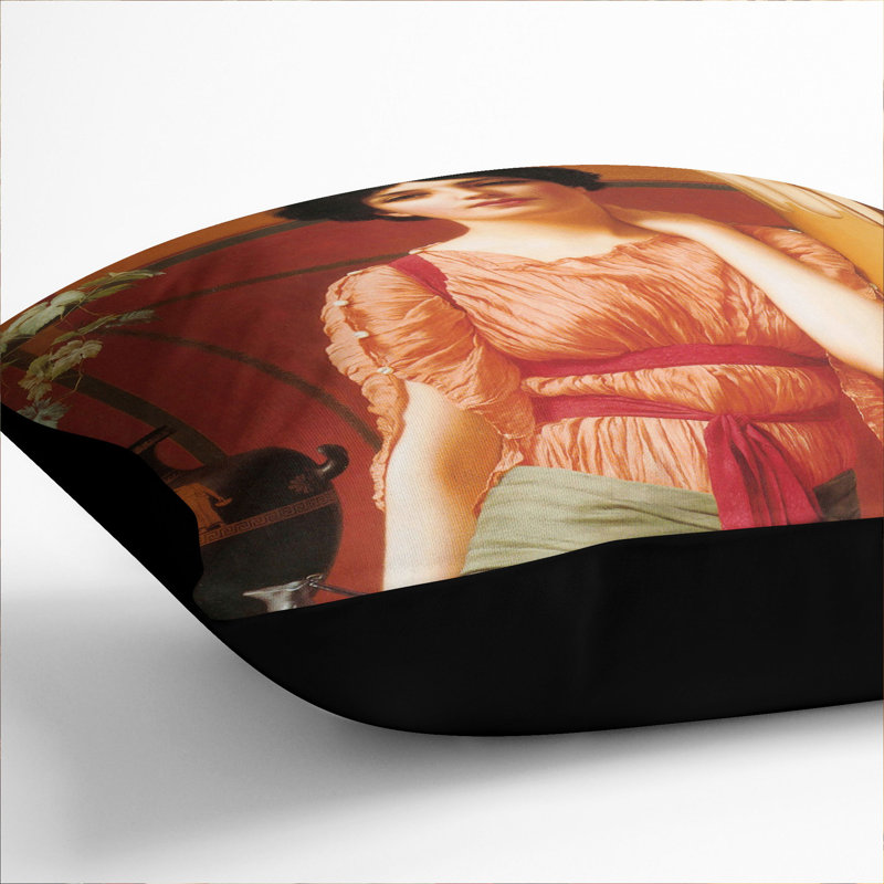 Square Cushion, Black, 40cm H x 40cm W x 15cm D