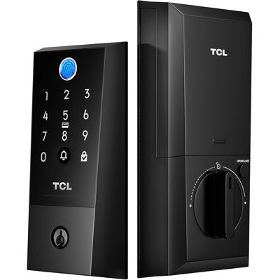 TCL D2 Plus Fingerprint Digital Smart Door Lock with Keypad, Black