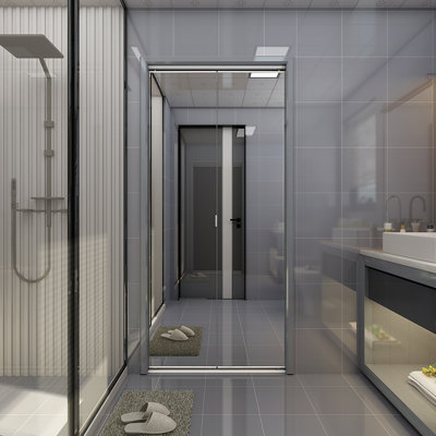 80.5'' Hollow Mirrored with Installation Hardware Kit without Installation Hardware Kit Bi-Fold Door