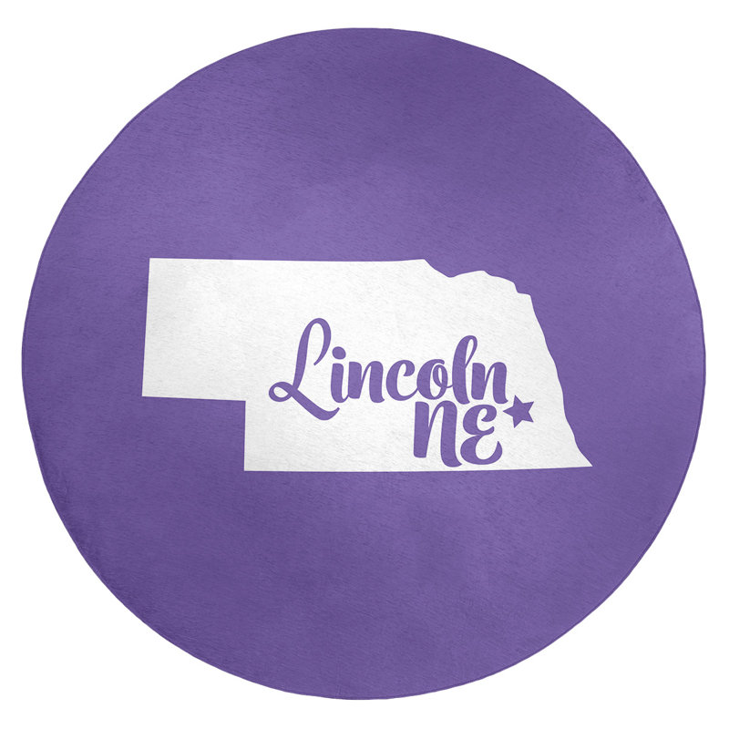 Tapis en poly-chenille lincoln nebraska, Rond 5 pi