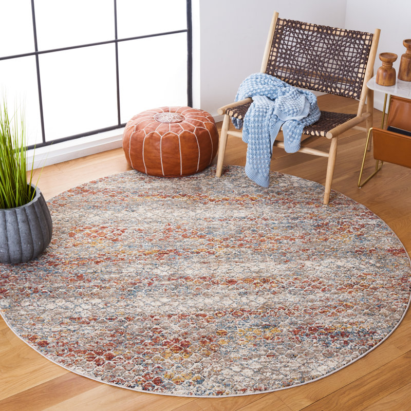 Breelee Performance Abstract Rug, Round 6'4"