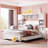 Ethil 4 Drawers Bookcase Platform Bed-1035593826-1047717054