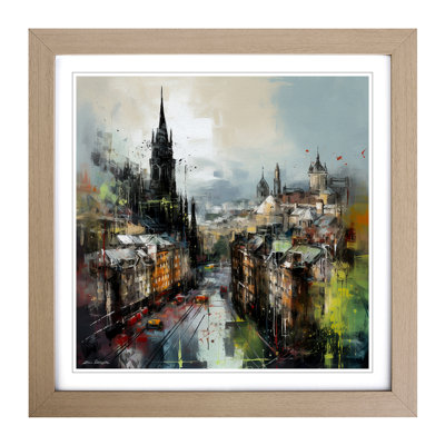 City Of Edinburgh Gestural Art No.1 - Framed Print