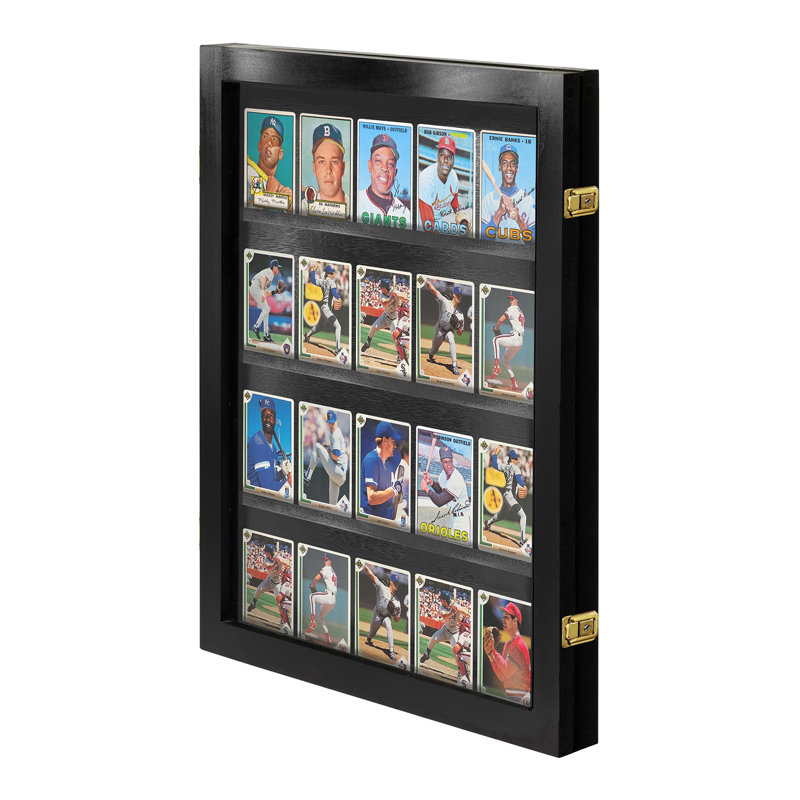 Présentoir à cartes de sport PENNZONI, peut contenir 20 cartes de jeu et de sport non classées, Noir, noir, noir, noir