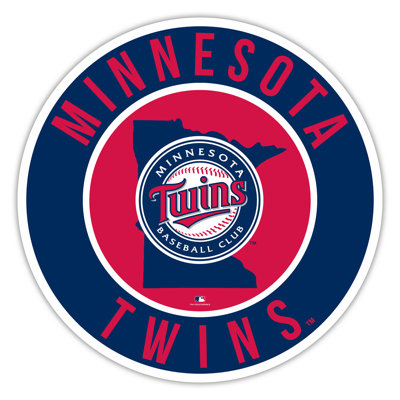 Minnesota Twins Bright Line - 16" Circle With State