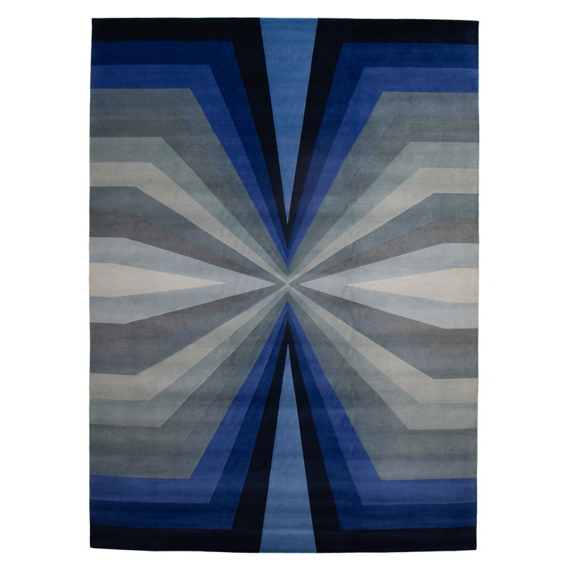 Tapis unique gris unique de 9 pi 10 po x 13 pi 1 po Opulence