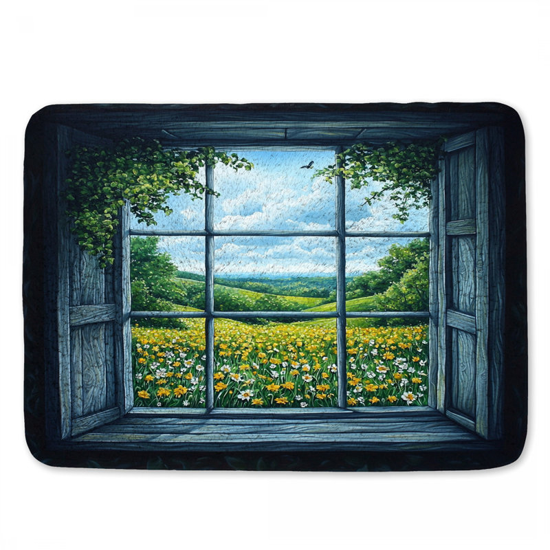 Tapis de salle de bain fenêtre, L 24 po x l 17 po