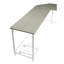 Table d'étude en L grise et blanche avec bord biseauté - bureau de rangement pratique blanc, pour la productivité