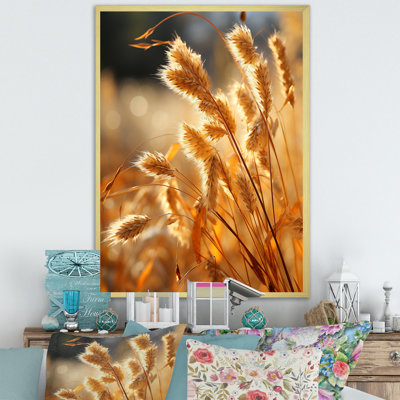 Golden Meadow Grass sur toile