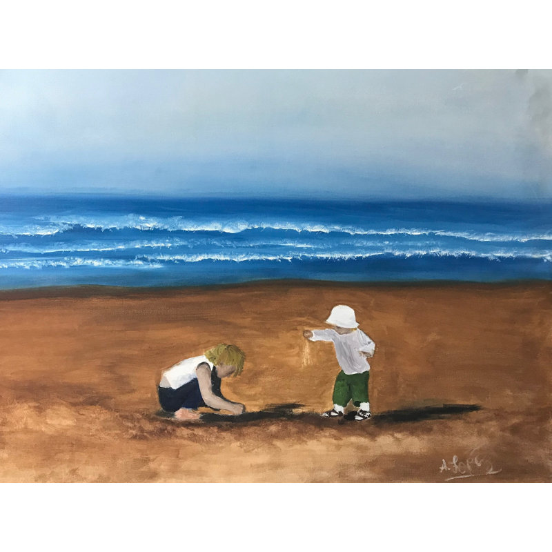 Memories Print by Alicia Lopez, Black Framed Canvas, 25" H x 33" W