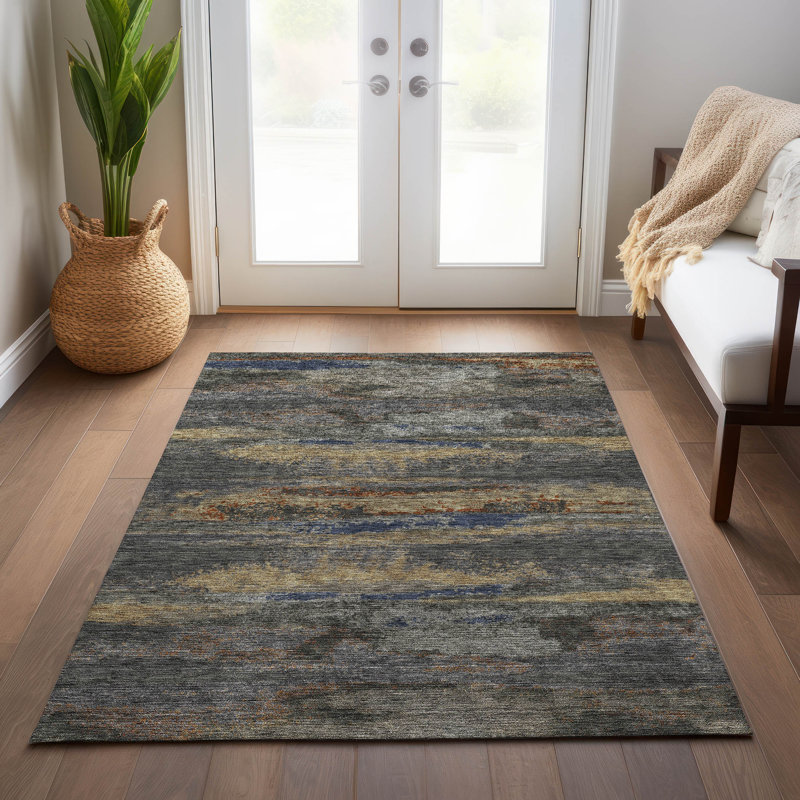 Tapis rectangulaire Aleighna avec envers antidérapant, Rectangle 2 pi 6 po x 3 pi 10 po