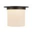 Plafonnier encastré cylindrique en bronze urbain avec verre opale Minéral 11 po (9 po de hauteur)-124959418-124959419
