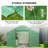 13' X 10' X 6.5' Tunnel Greenhouse Hoop House With Upgraded Galvanized Steel Frame And Large Windows, Green-123626663