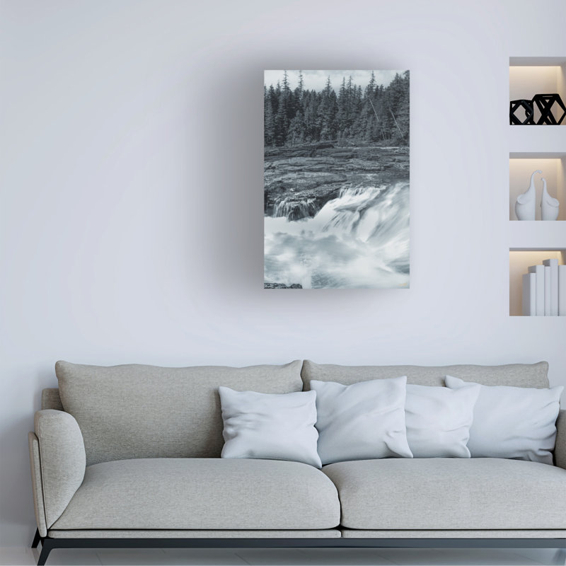 Art sur toile «Rhin Life Beautifulee Glacier River», H 19 po x l 12 po
