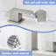 Robinet de meuble-lavabo de salle de bain à 3 trous de 8 pouces en acier inoxydable avec nickel brossé, conception à deux poignées, robinet de lavabo latéral et à fixation sur le comptoir, acier, poignée à levier double, pour
