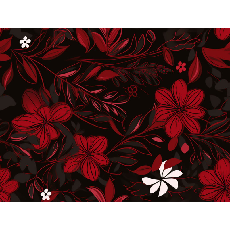 Rideau de douche à motif floral Mobsby, H 73 po x l 70 po