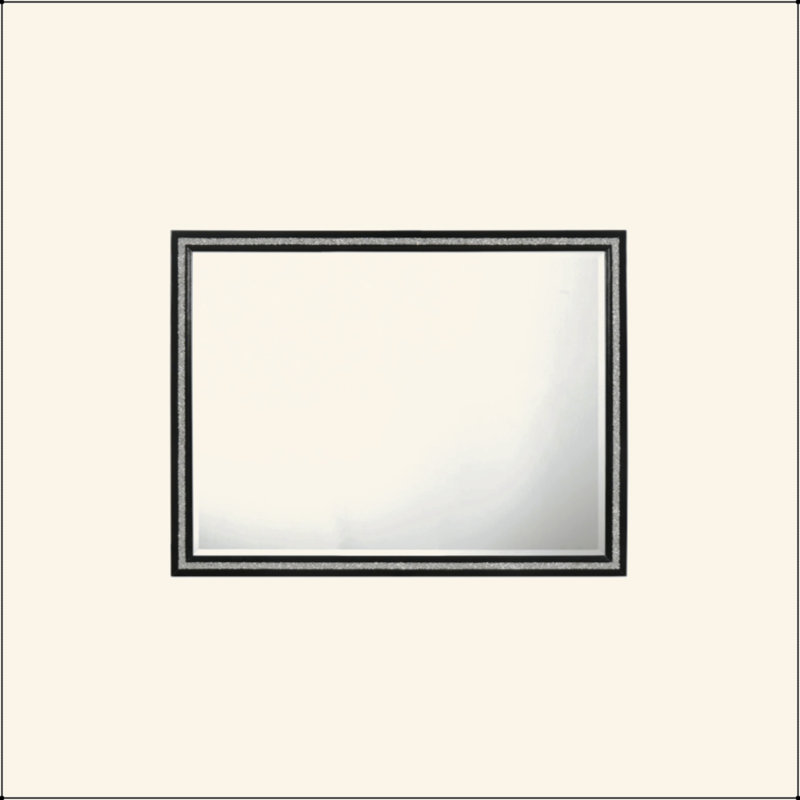 Weathered Black Finish Mirror
