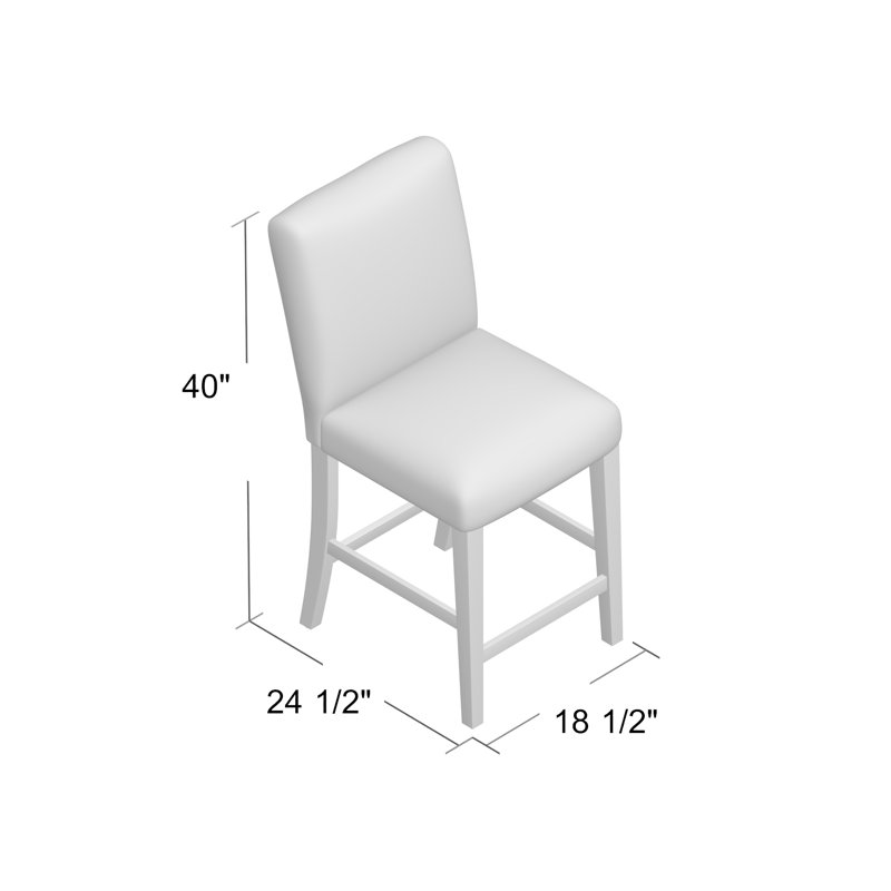 Tabouret de bar et de comptoir Sylva, Tabouret de comptoir (siège d'une hauteur de 26 p, Taupe, Naturel