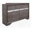 Commode horizontale en bois manufacturé avec 7 tiroirs