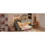 Lit superposé double au dessus d'un lit double avec escalier et lumières à DEL 3 couleurs, gris-1411962857