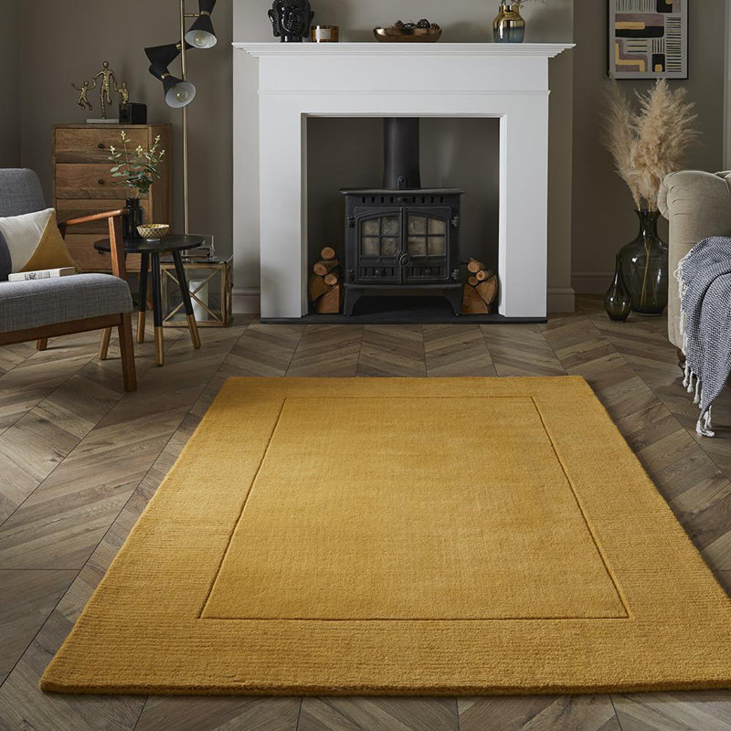 Baldoni Hand Woven Ochre Indoor Rug, Rectangle 80 x 150cm 